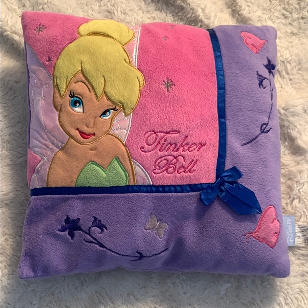 Disney Tinker Bell Pink and Purple Pillow